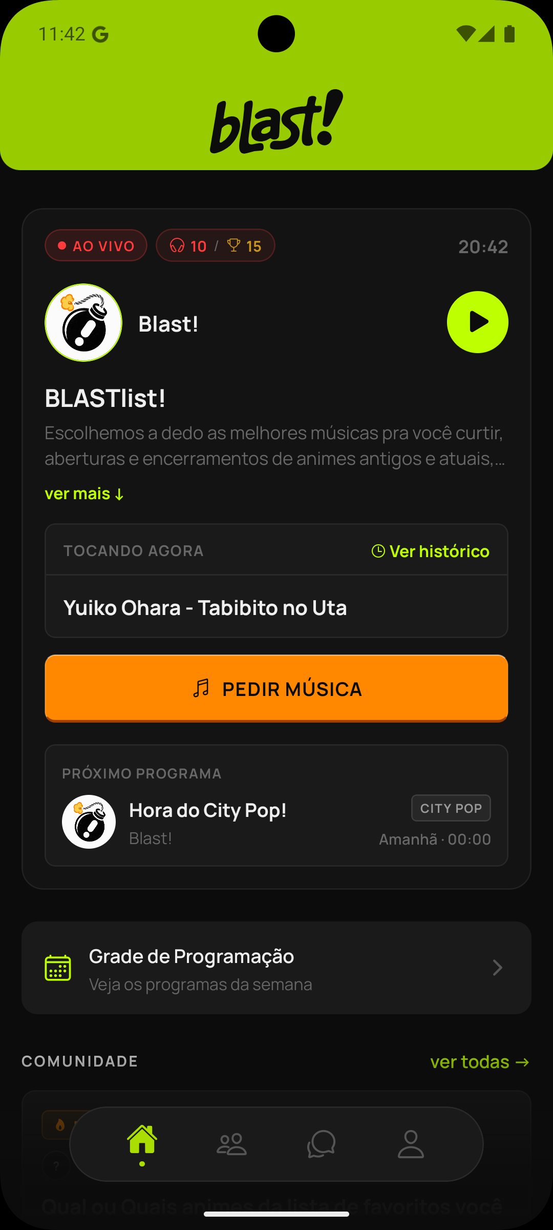 Prévia do app Blast!